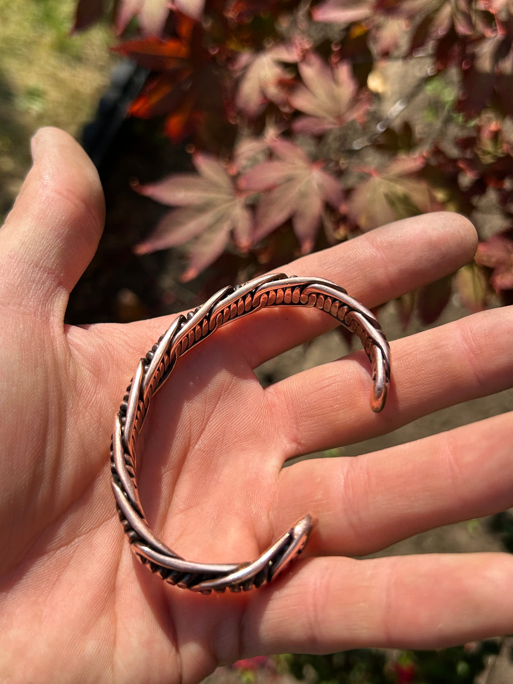 Barbed Wire Braid: Pure Copper Bracelets // Cuff