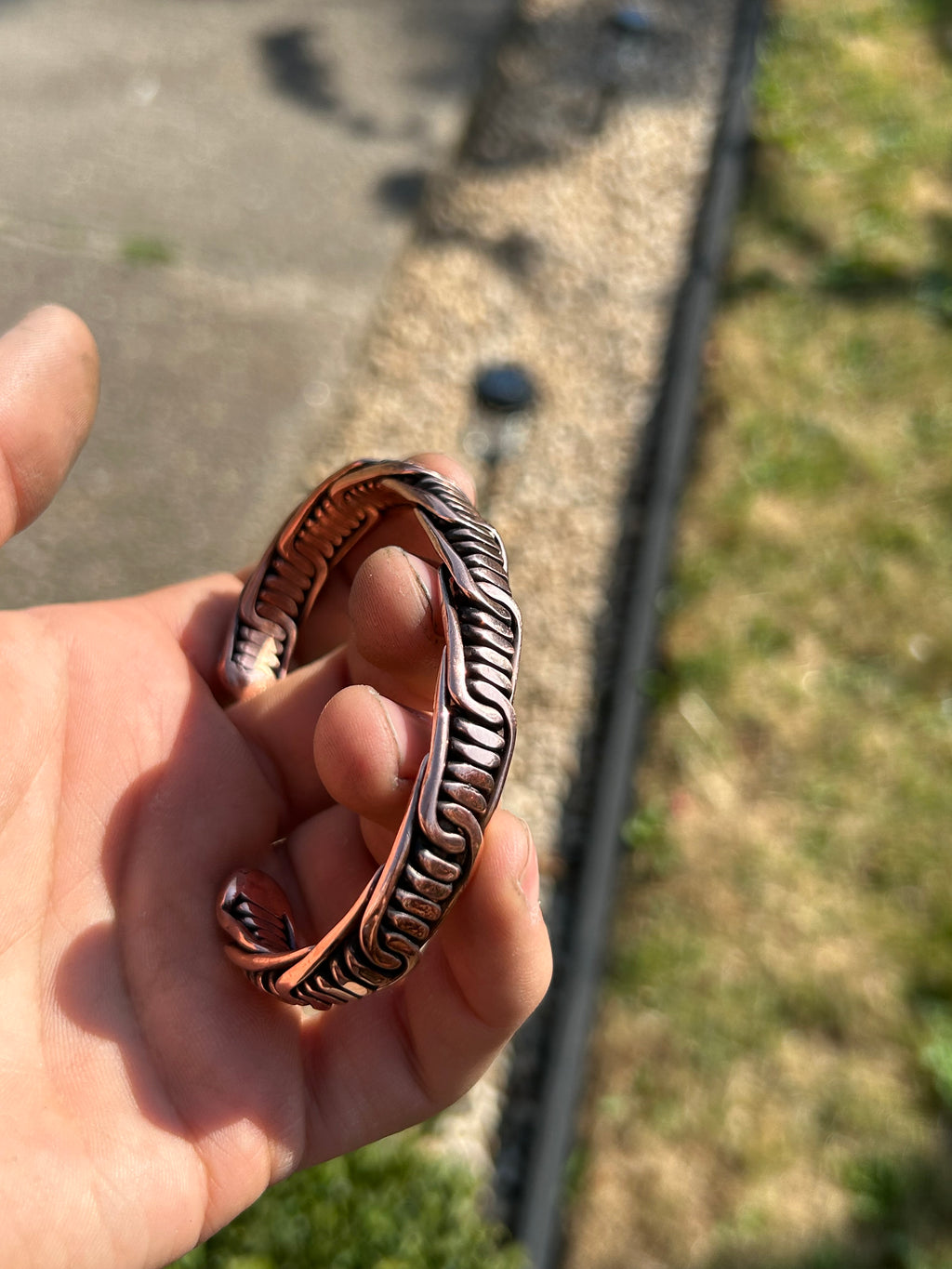 Barbed Wire Braid: Pure Copper Bracelets // Cuff