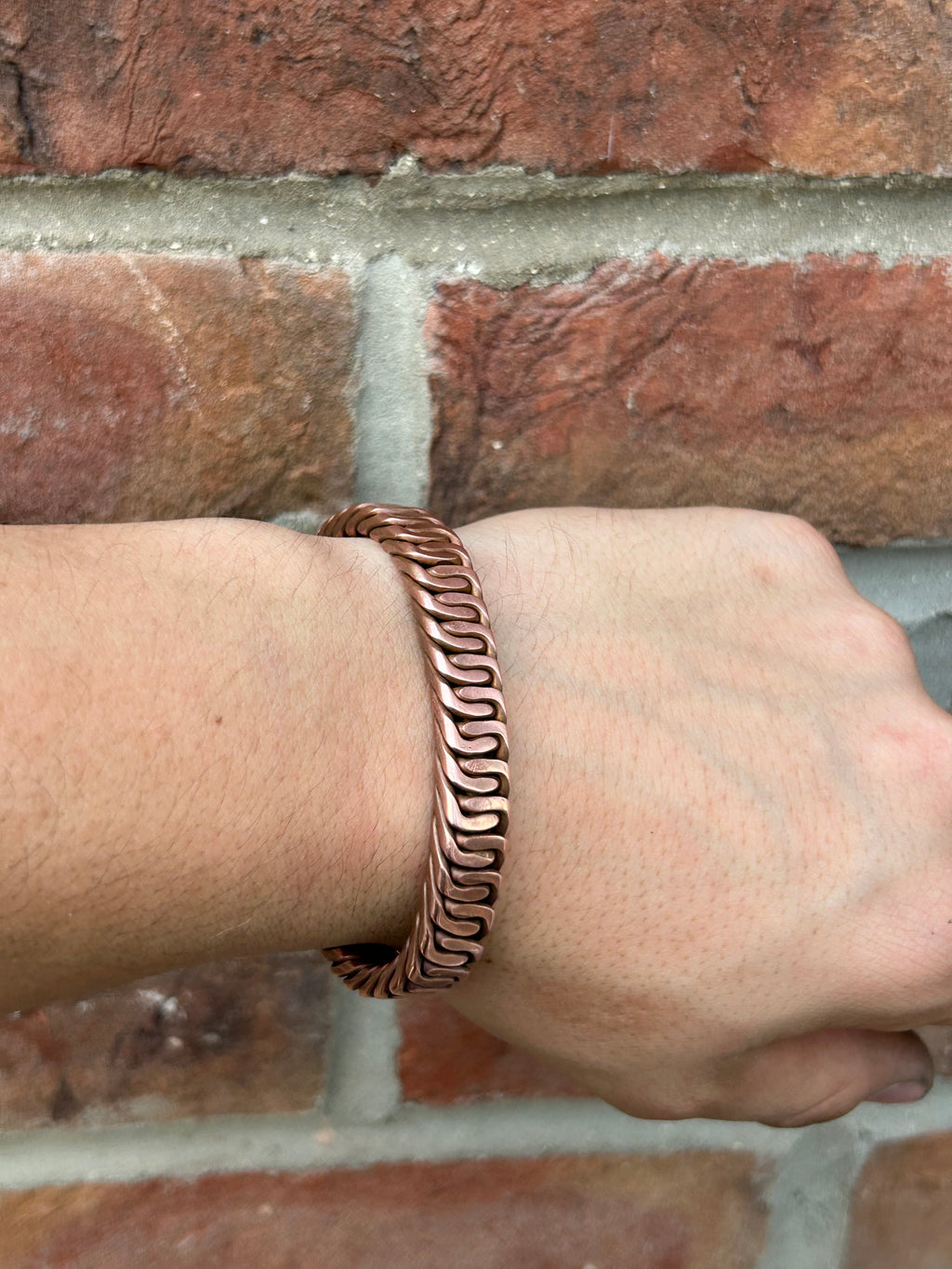 Zipper Braid: Pure Copper Bracelet // Cuff