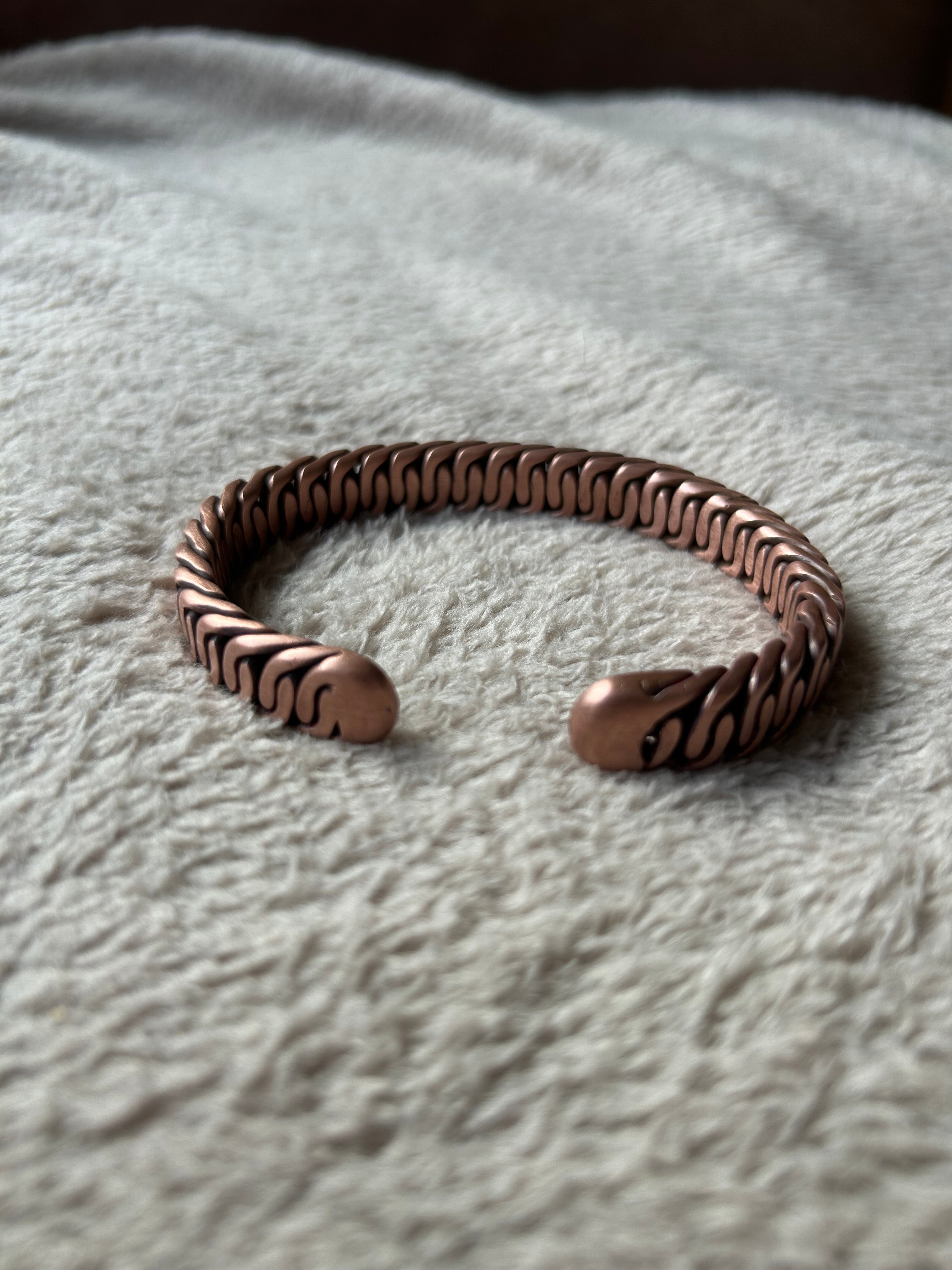 Zipper Braid: Pure Copper Bracelet // Cuff