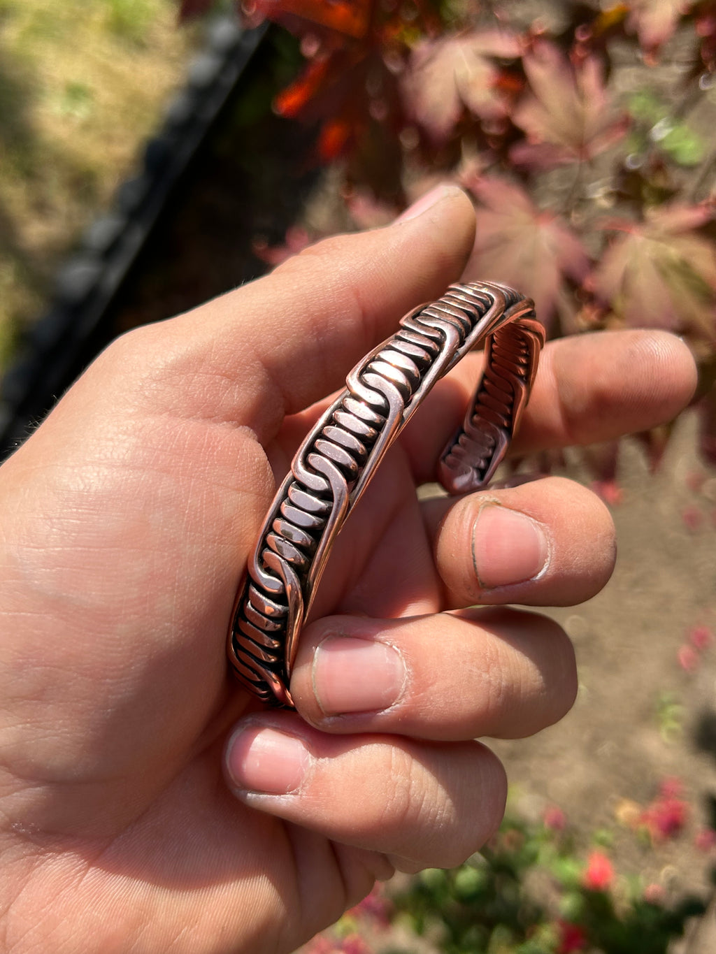 Barbed Wire Braid: Pure Copper Bracelets // Cuff