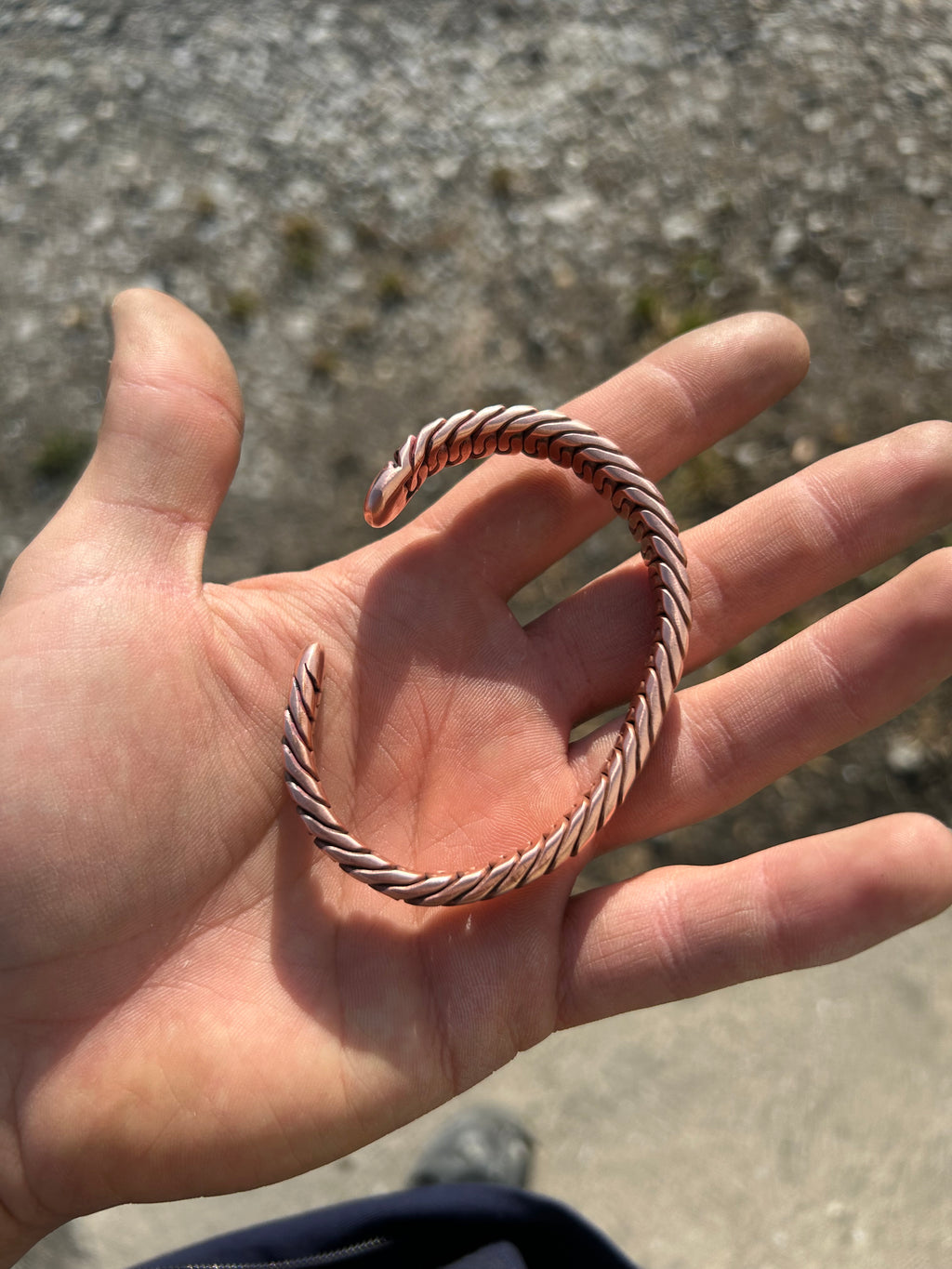 Zipper Braid: Pure Copper Bracelet // Cuff