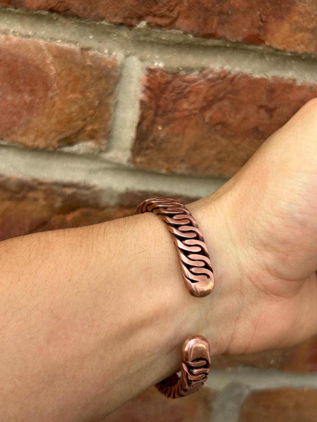 Zipper Braid: Pure Copper Bracelet // Cuff