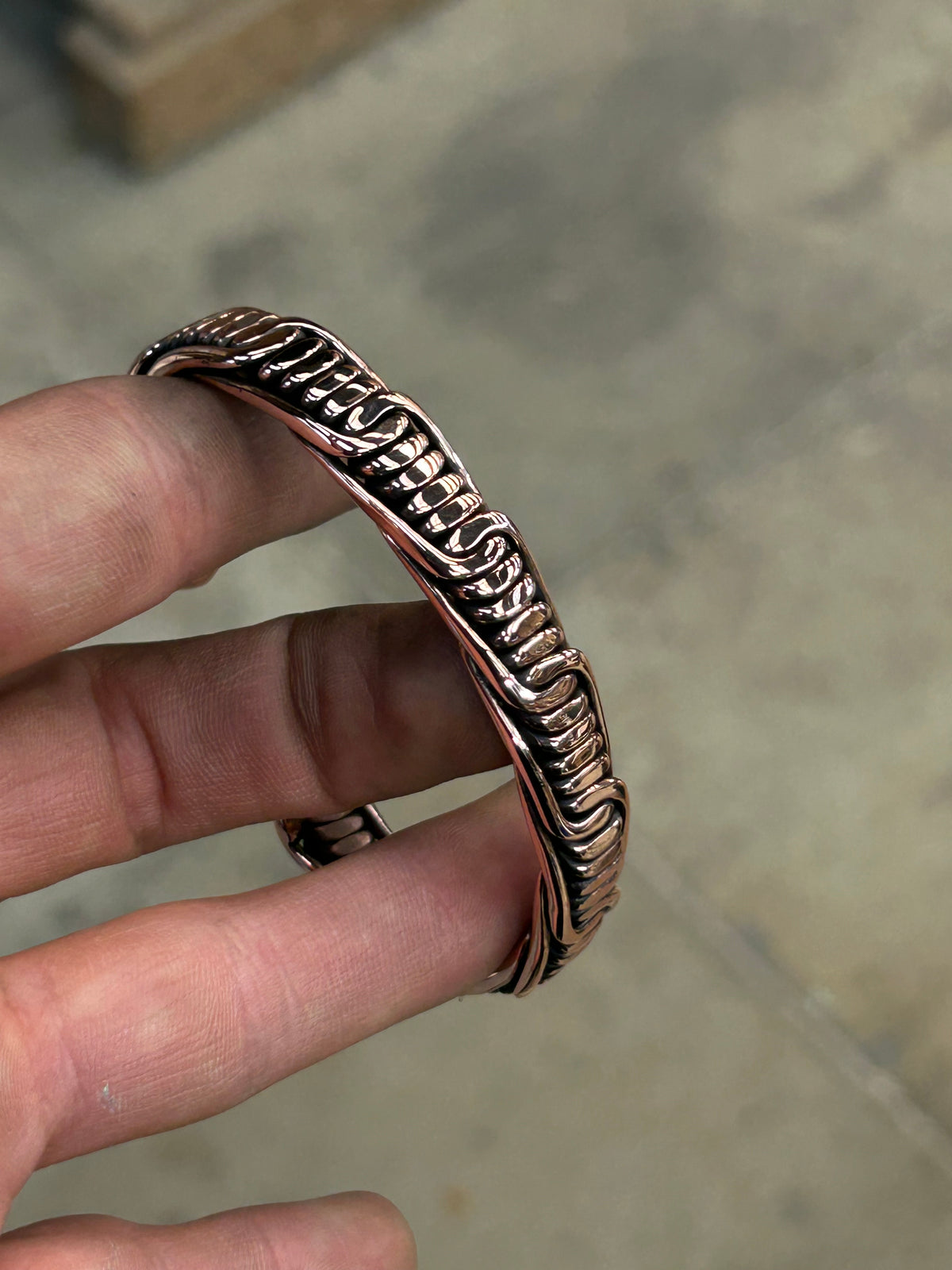 Barbed Wire Braid: Pure Copper Bracelets // Cuff
