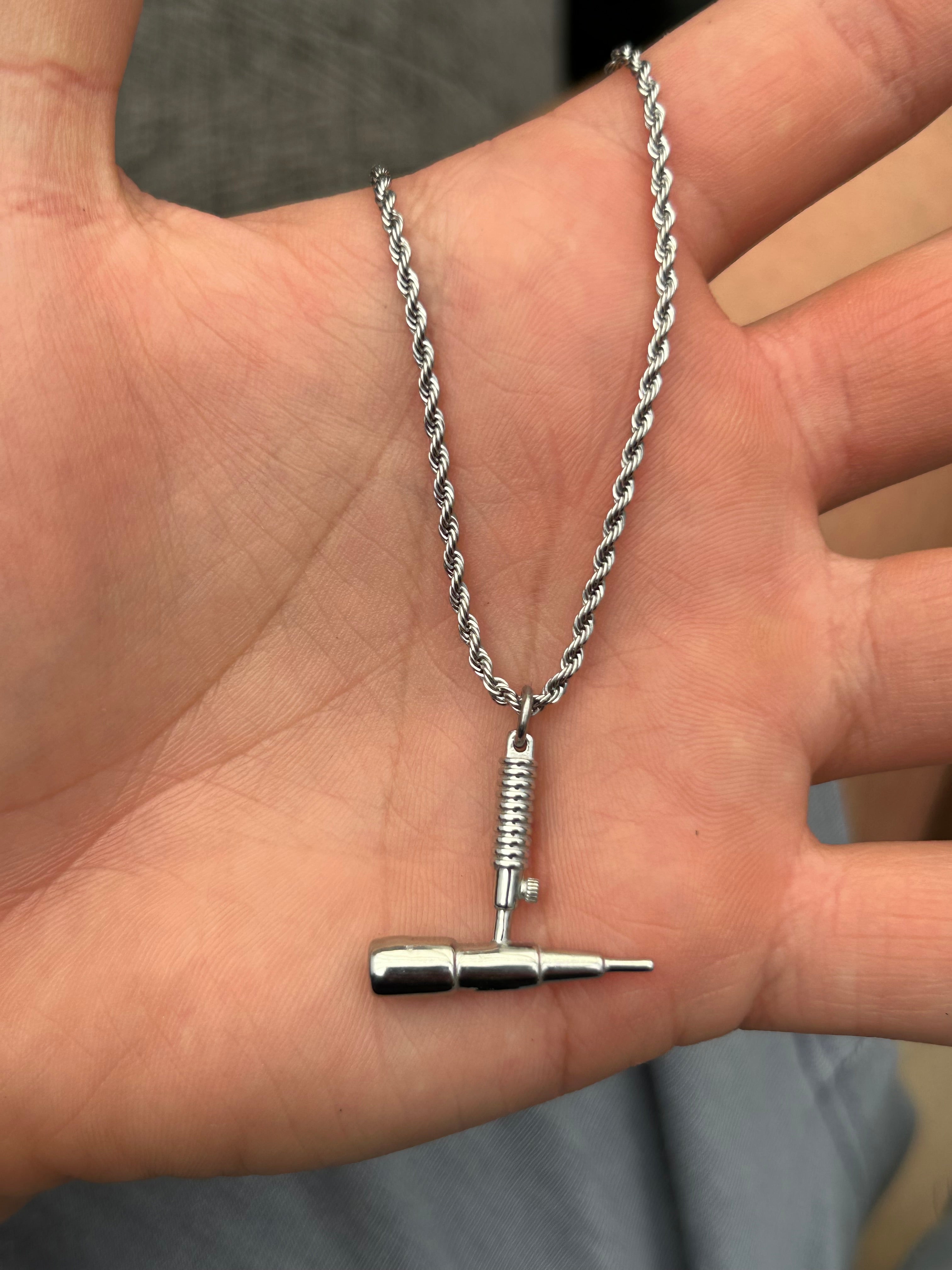 Stainless TIG Torch Pendent with Necklace