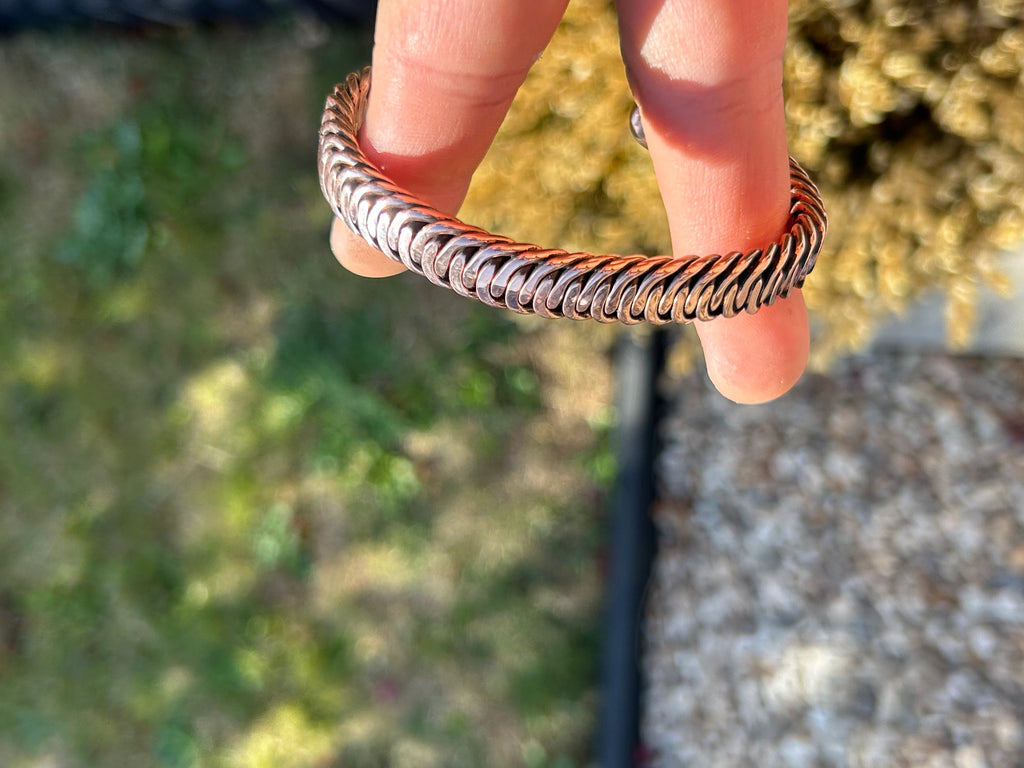 Snake Belly Braid: Pure Copper Bracelet // Cuff