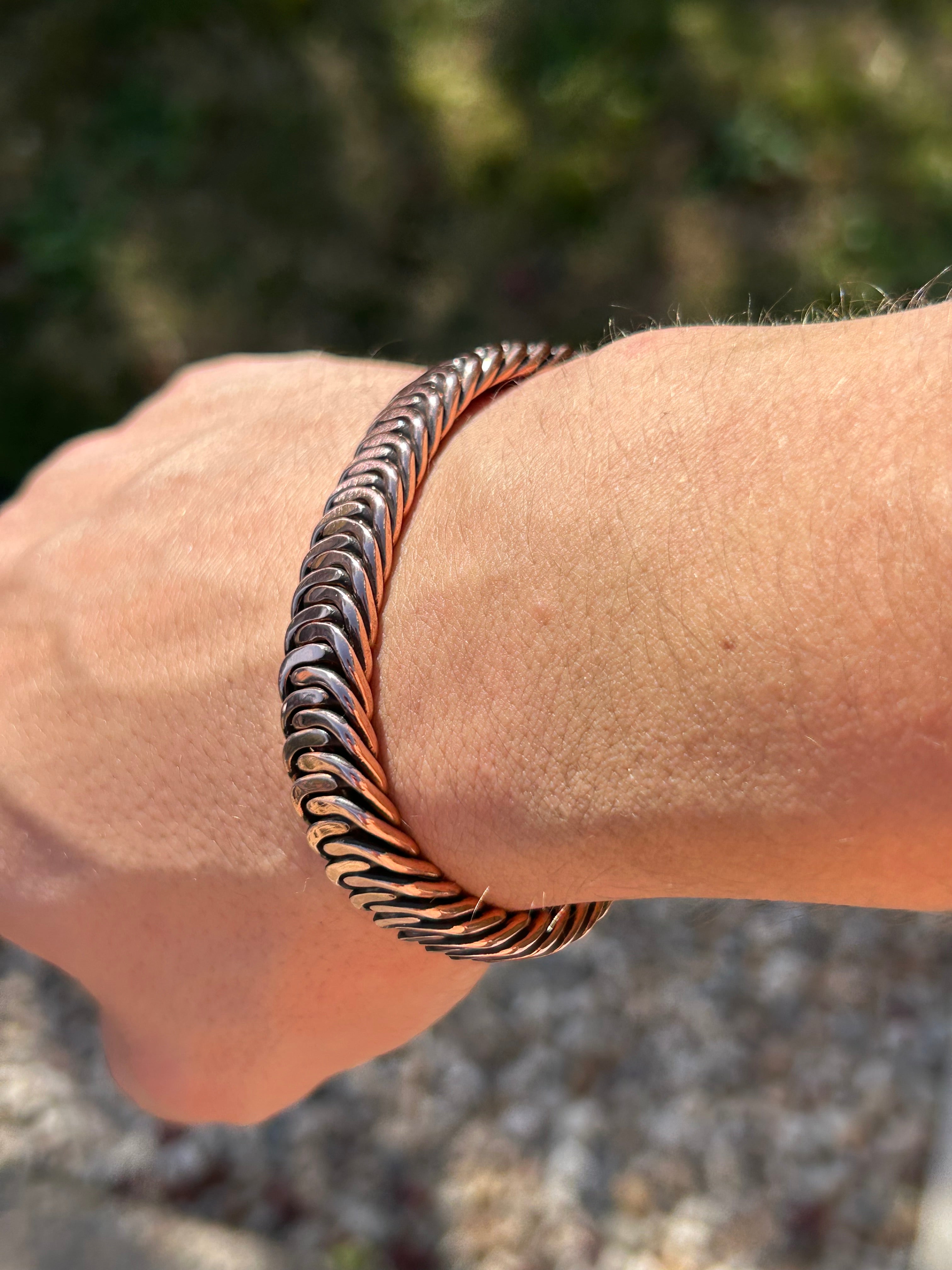 Snake Belly Braid: Pure Copper Bracelet // Cuff