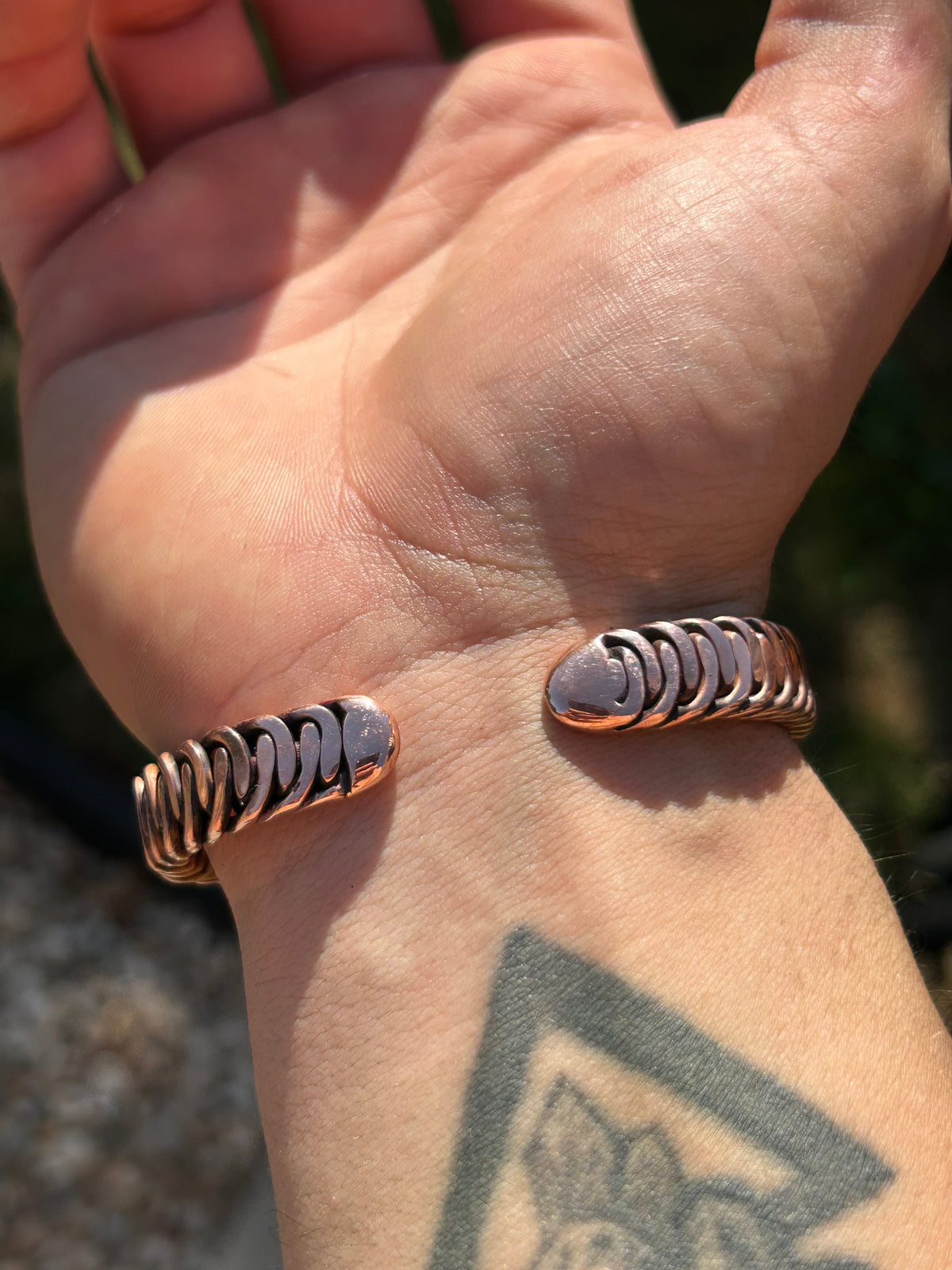 Snake Belly Braid: Pure Copper Bracelet // Cuff