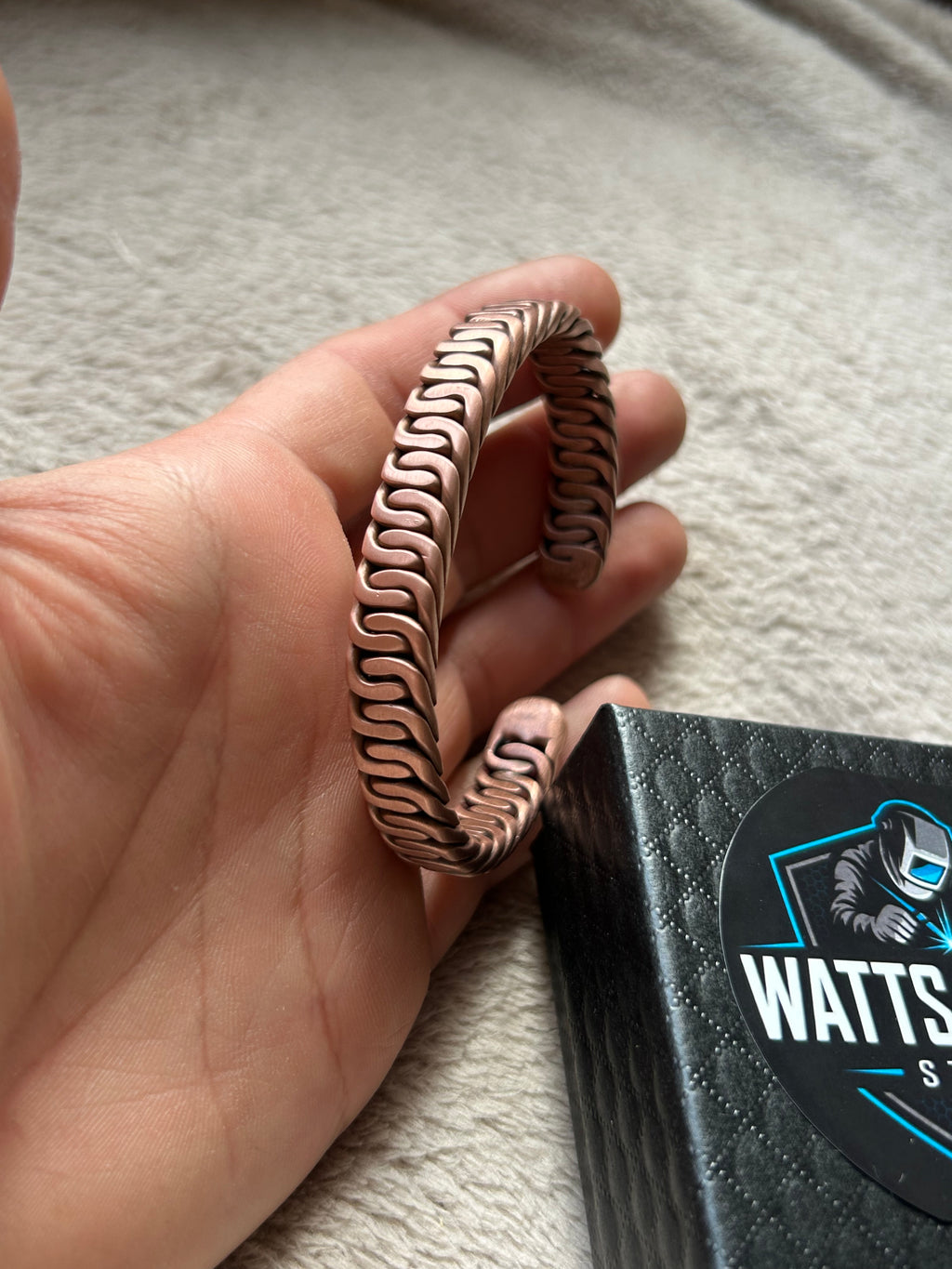 Zipper Braid: Pure Copper Bracelet // Cuff