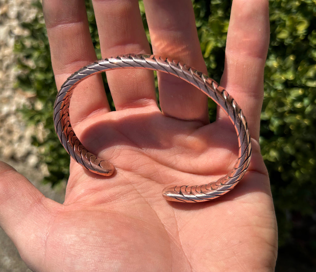 Snake Belly Braid: Pure Copper Bracelet // Cuff