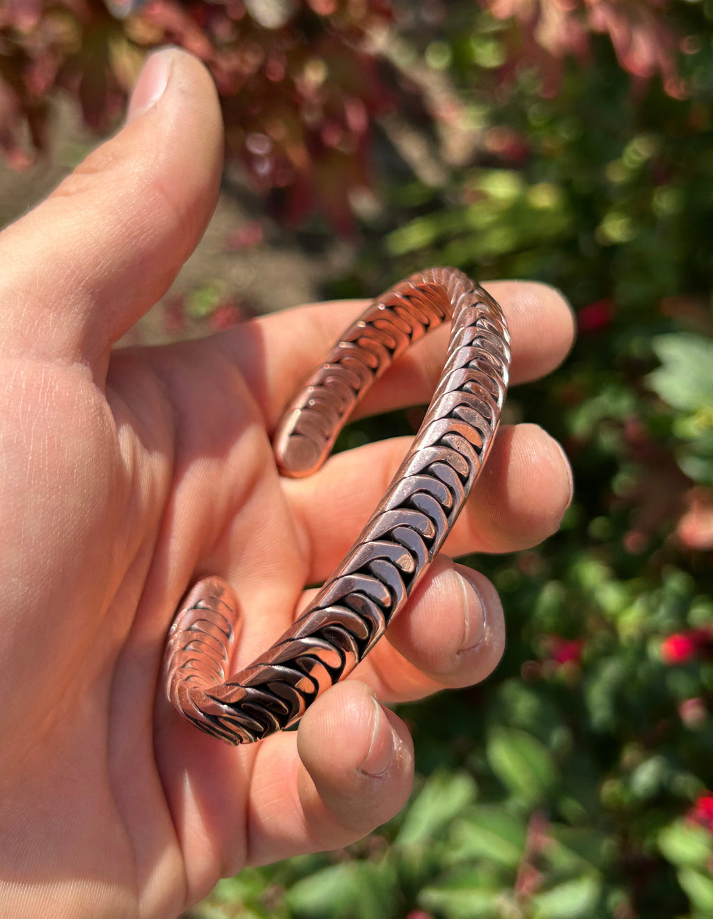 Snake Belly Braid: Pure Copper Bracelet // Cuff
