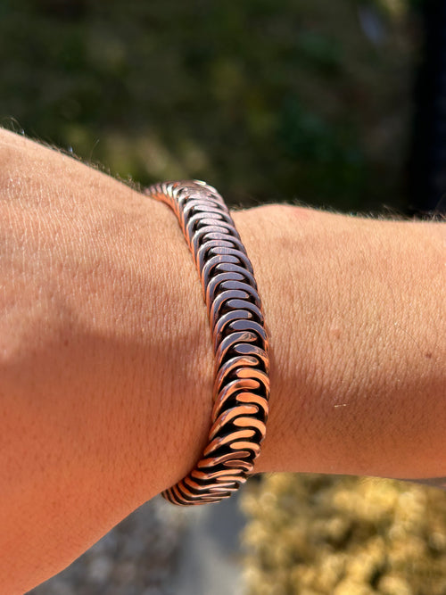 Snake Belly Braid: Pure Copper Bracelet // Cuff