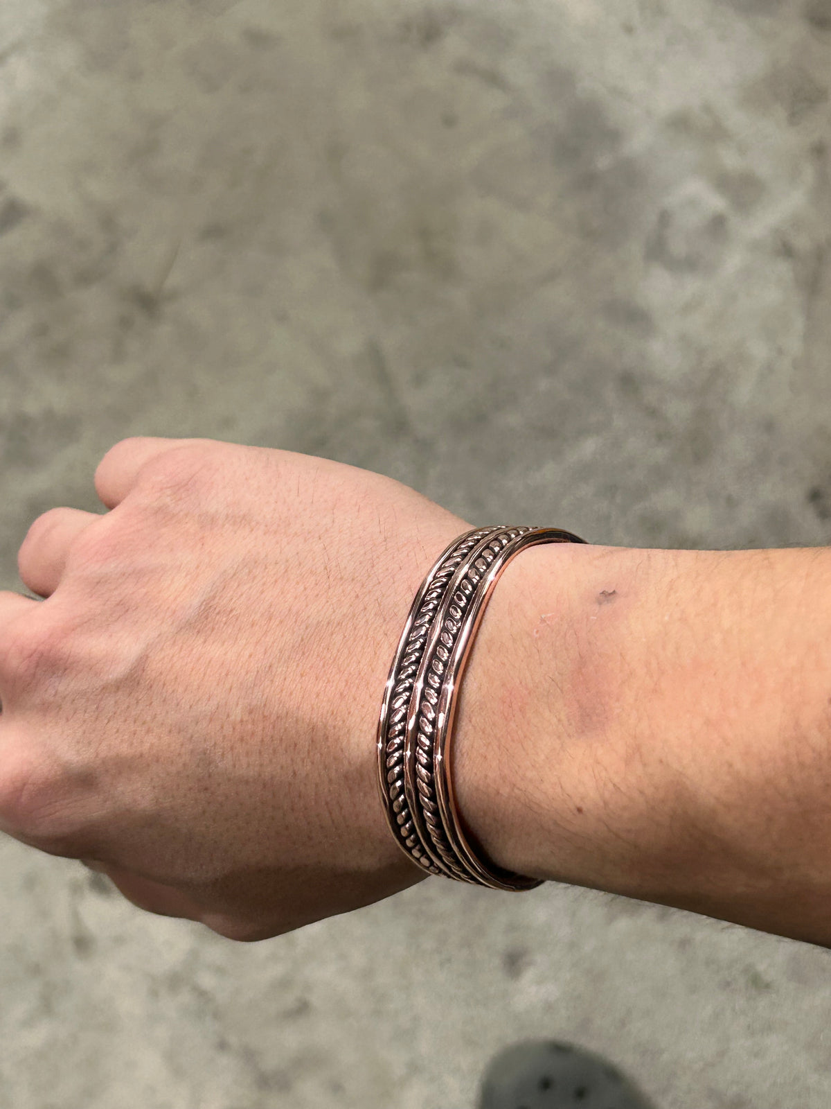 Pure copper Twisted Spine Roman Cuff