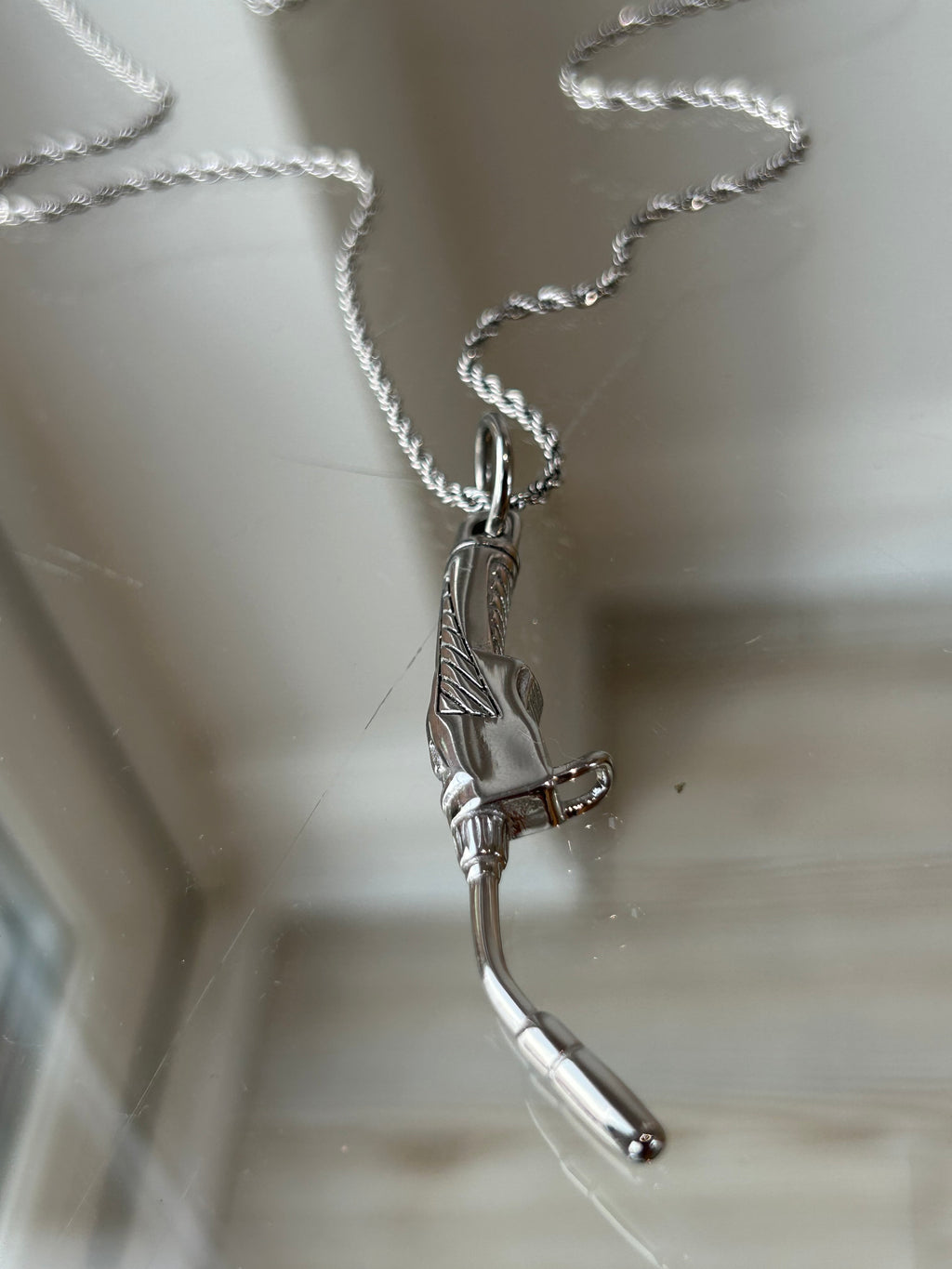 Stainless Steel MIG Torch Pendant with Necklace