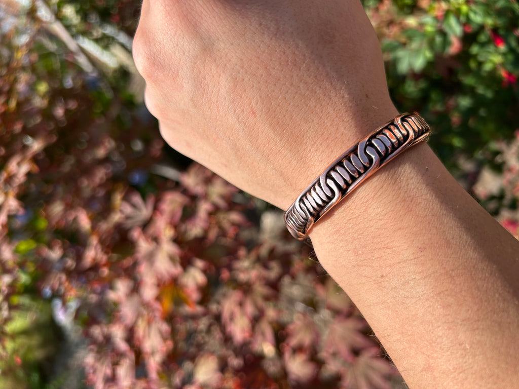 Barbed Wire Braid: Pure Copper Bracelets // Cuff