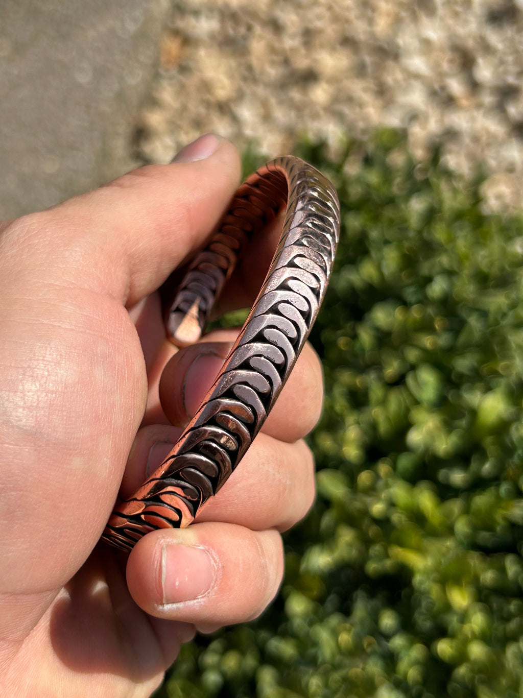 Snake Belly Braid: Pure Copper Bracelet // Cuff