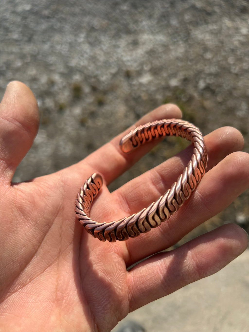 Zipper Braid: Pure Copper Bracelet // Cuff