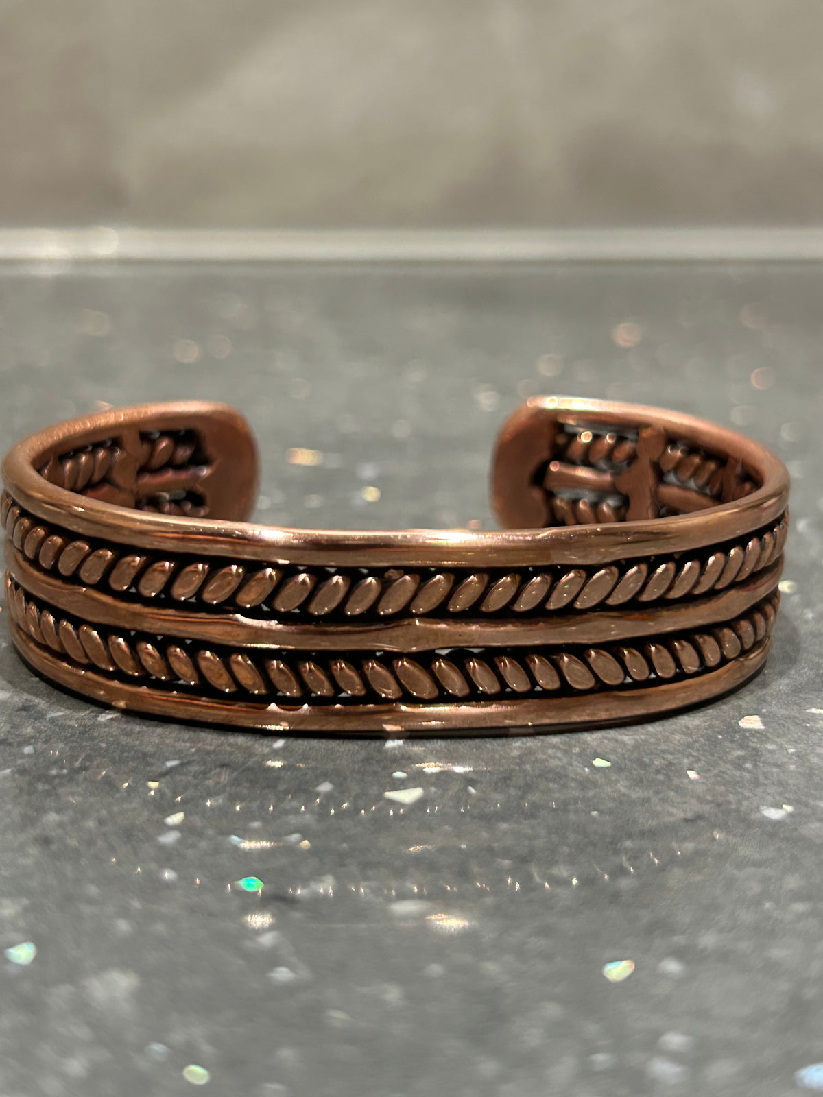 Pure copper Twisted Spine Roman Cuff