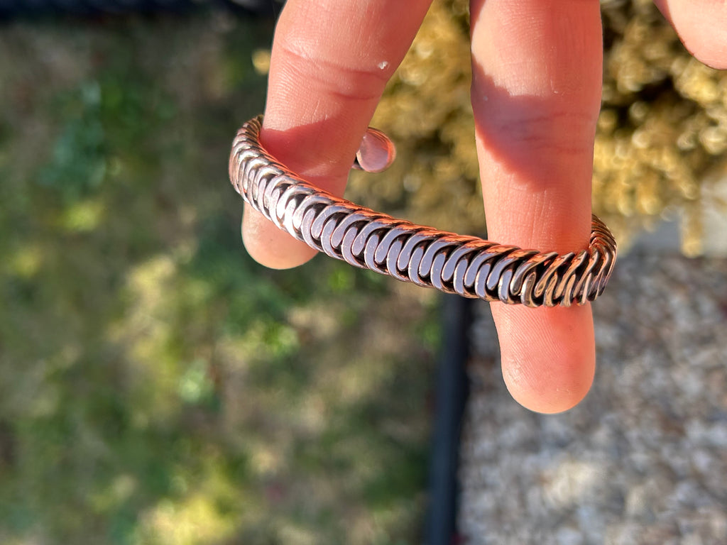 Snake Belly Braid: Pure Copper Bracelet // Cuff