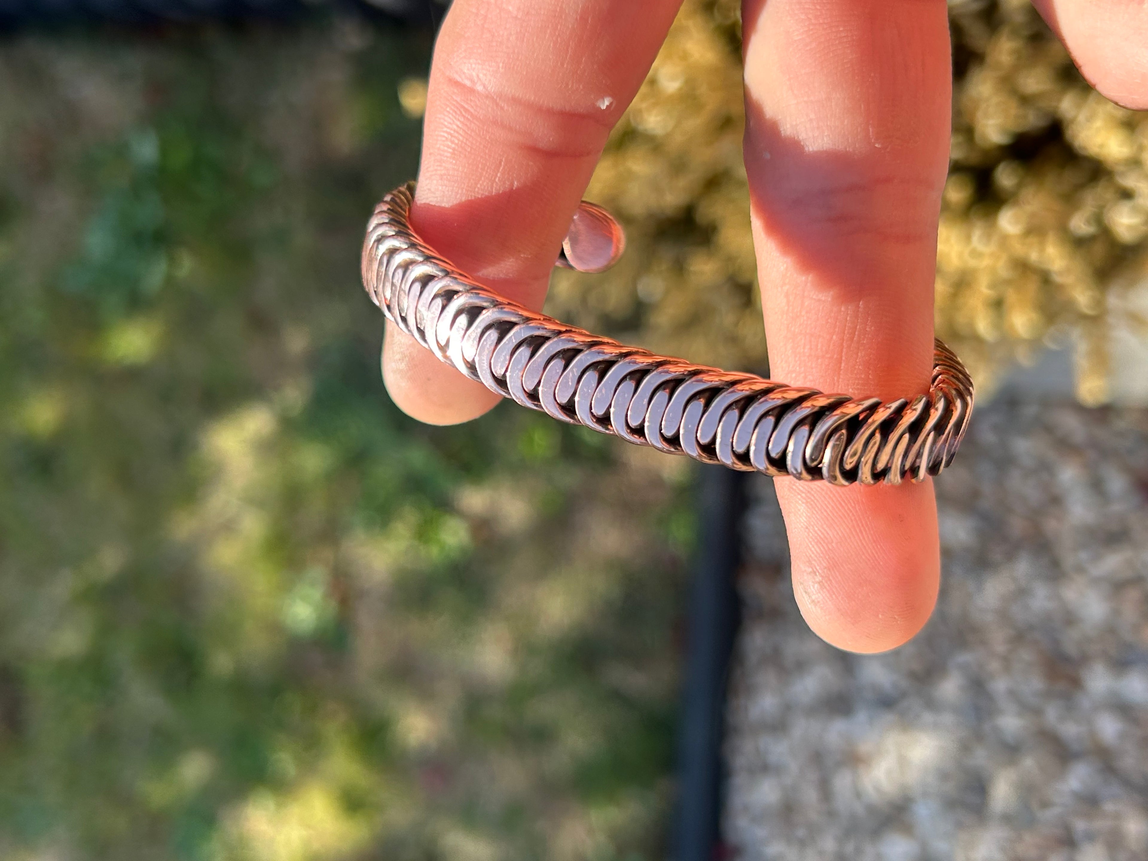 Snake Belly Braid: Pure Copper Bracelet // Cuff