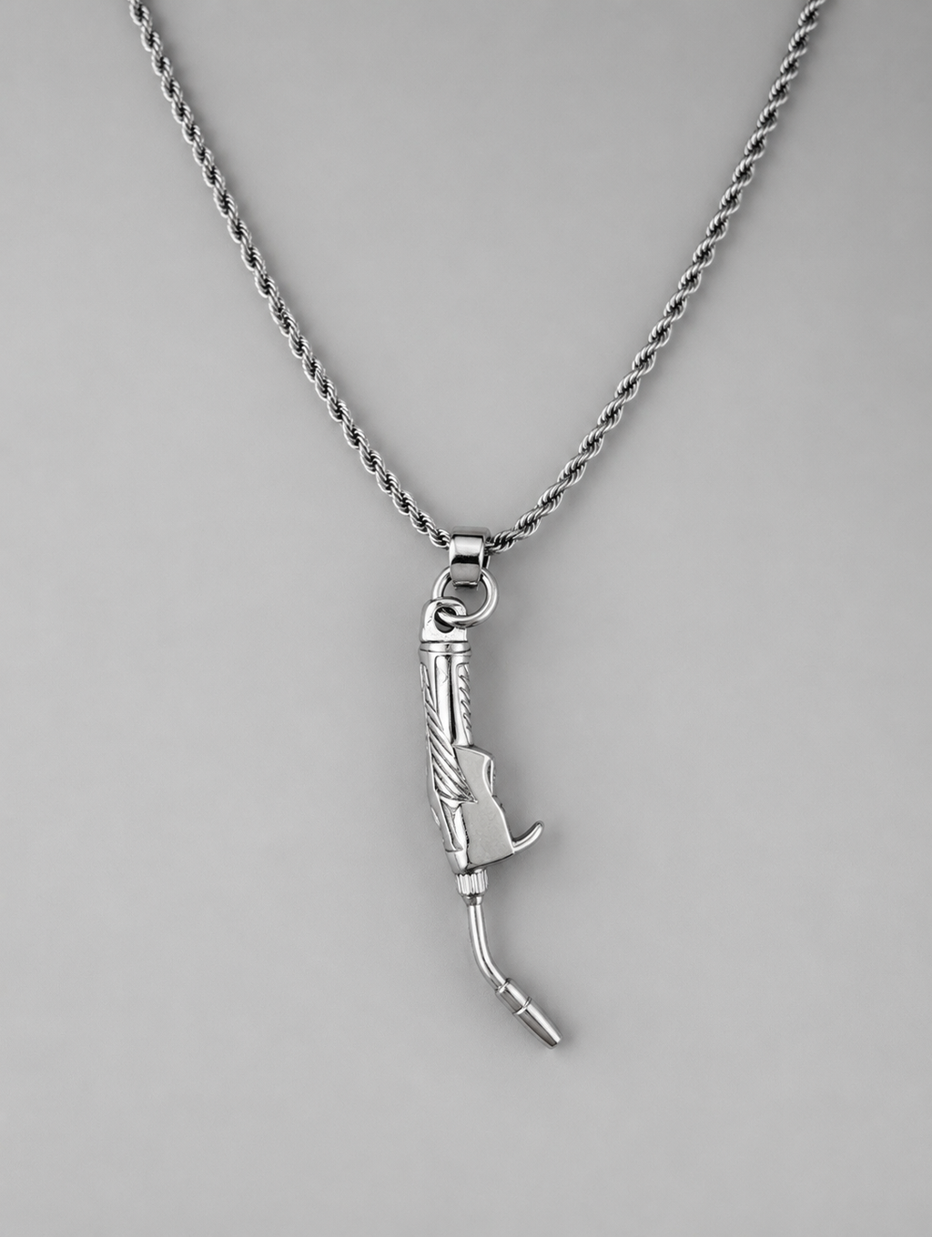 Stainless Steel MIG Torch Pendant with Necklace