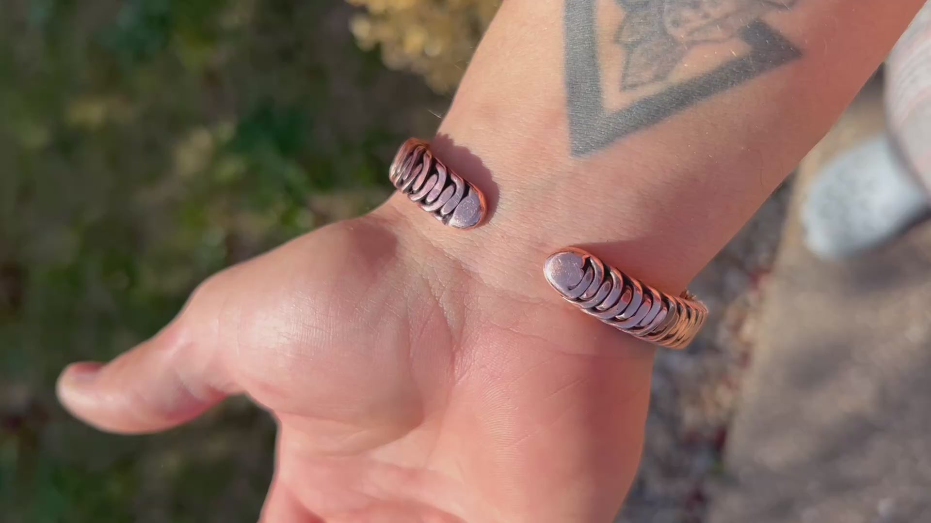 Snake Belly Braid: Pure Copper Bracelet // Cuff